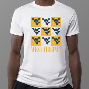 1 West Virginia Checkerboard Logo Shirt Ladies Tee