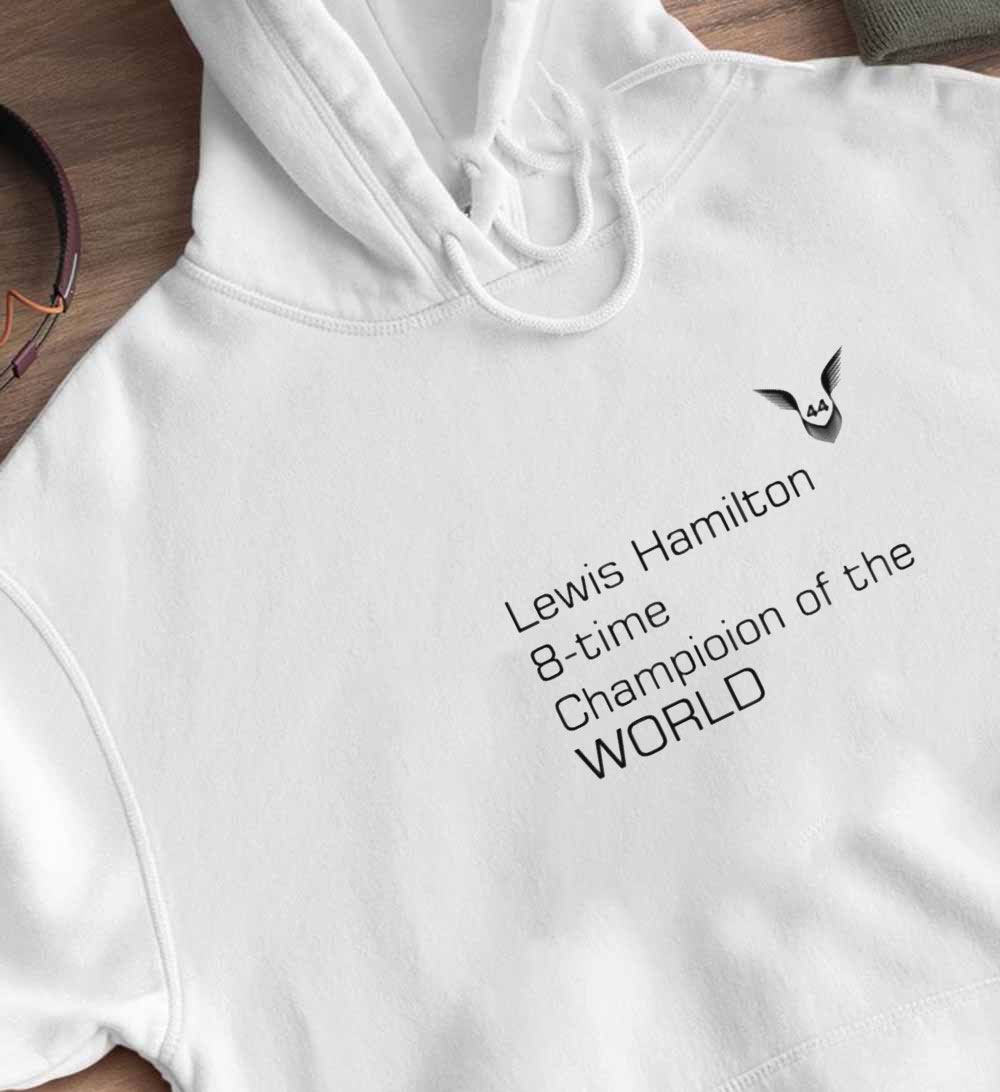 Lewis Hamilton 8 Time Champion Of The World T-Shirt, Ladies Tee