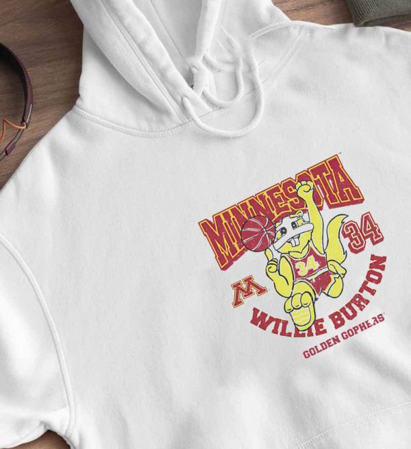 Minnesota Golden Gophers Ncaa Mens Basketball Willie Burton T-Shirt