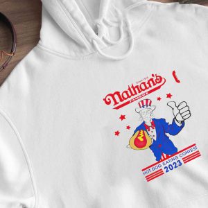 2 Nathans Hot Dog Eating Contest 2023 T Shirt Ladies Tee