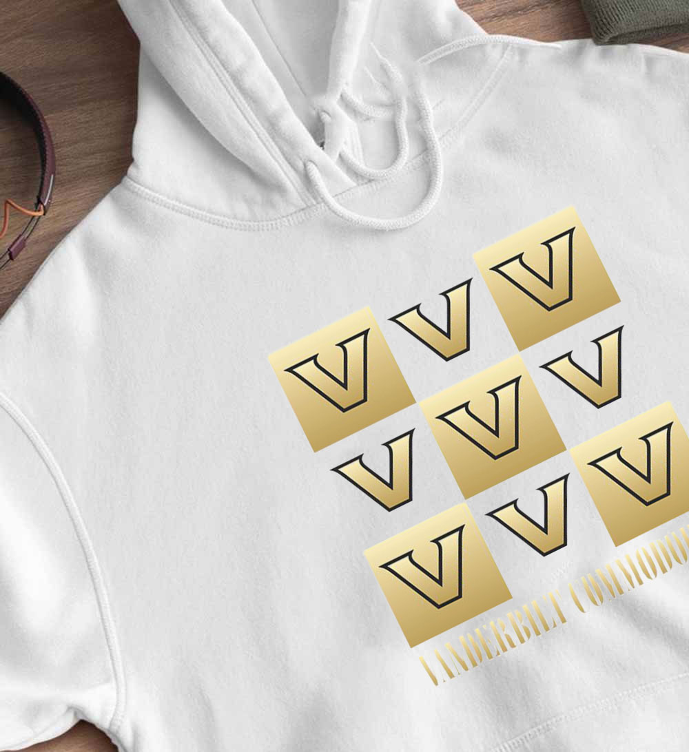 Vanderbilt Commodores Checkerboard Logo Shirt, Ladies Tee