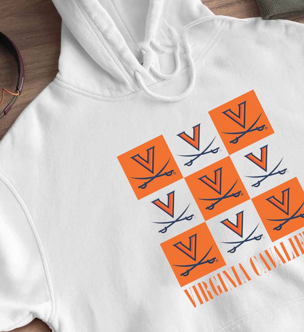 Virginia Cavaliers Checkerboard Logo Shirt, Ladies Tee