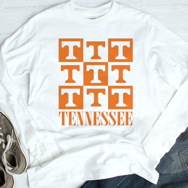 Tennessee Volunteers Checkerboard Logo Shirt, Ladies Tee