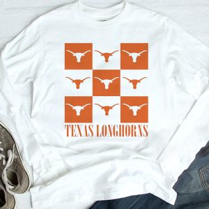 3 Texas Longhorns Checkerboard Logo Shirt Ladies Tee