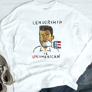3 Travis Scott Wearing Censorship Is Unamerican Shirt Ladies Tee