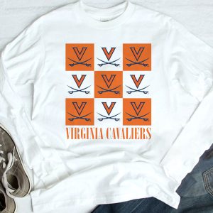 3 Virginia Cavaliers Checkerboard Logo Shirt Ladies Tee