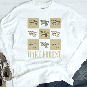 3 Wake Forest Demon Deacons Checkerboard Logo Shirt Ladies Tee