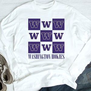3 Washington Huskies Checkerboard Logo Shirt Ladies Tee