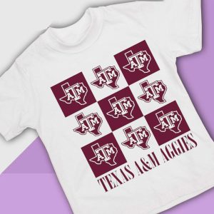 4 Texas A M Aggies Checkerboard Logo Shirt Ladies Tee