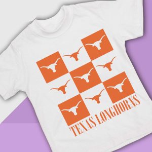4 Texas Longhorns Checkerboard Logo Shirt Ladies Tee