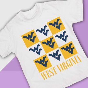 4 West Virginia Checkerboard Logo Shirt Ladies Tee