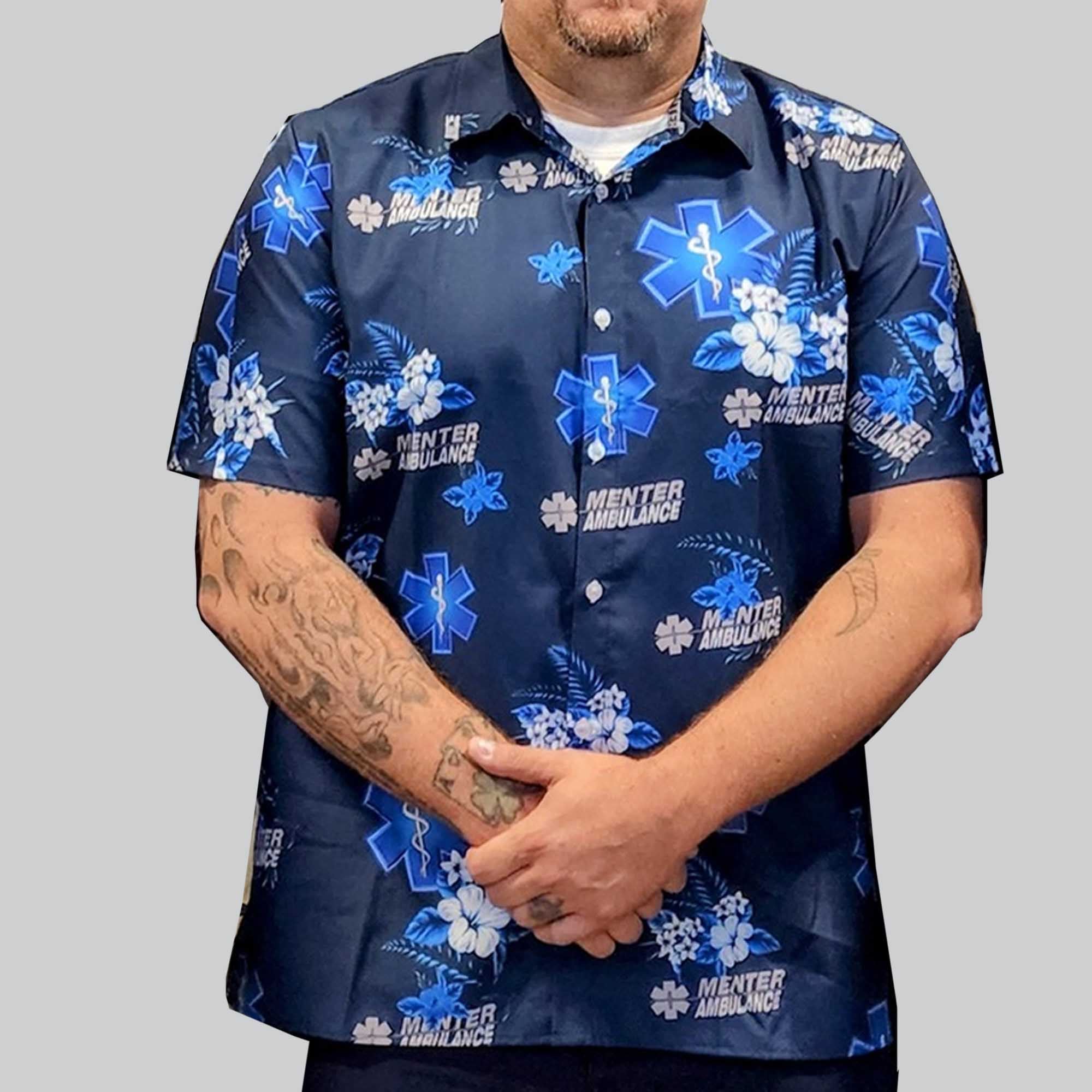 Menter Ambulance Hawaiian Shirts Fulton Wrestling Club