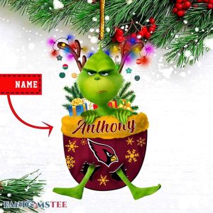 Arizona Cardinals NFL Grinch Ornaments Christmas Tree Decorations Personalized