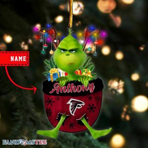 Atlanta Falcons NFL Grinch Ornaments Christmas Tree Decorations Personalized