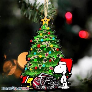 Atlanta Falcons Snoopy Christmas Tree Ornament Personlized NFL Gift