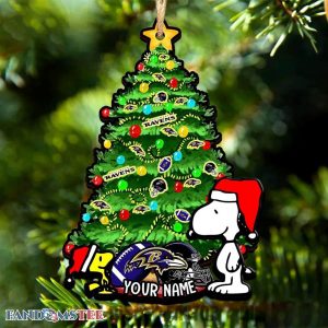 Baltimore Ravens Snoopy Christmas Tree Ornament Personlized NFL Gift
