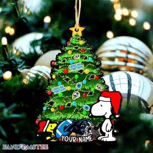 Carolina Panthers Snoopy Christmas Tree Ornament Personlized NFL Gift
