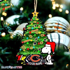 Chicago Bears Snoopy Christmas Tree Ornament Personlized NFL Gift