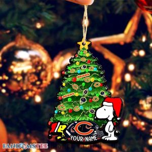 Chicago Bears Snoopy Christmas Tree Ornament Personlized NFL Gift
