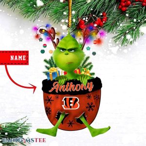 Cincinnati Bengals NFL Grinch Ornaments Christmas Tree Decorations Personalized