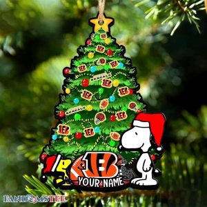 Cincinnati Bengals Snoopy Christmas Tree Ornament Personlized NFL Gift